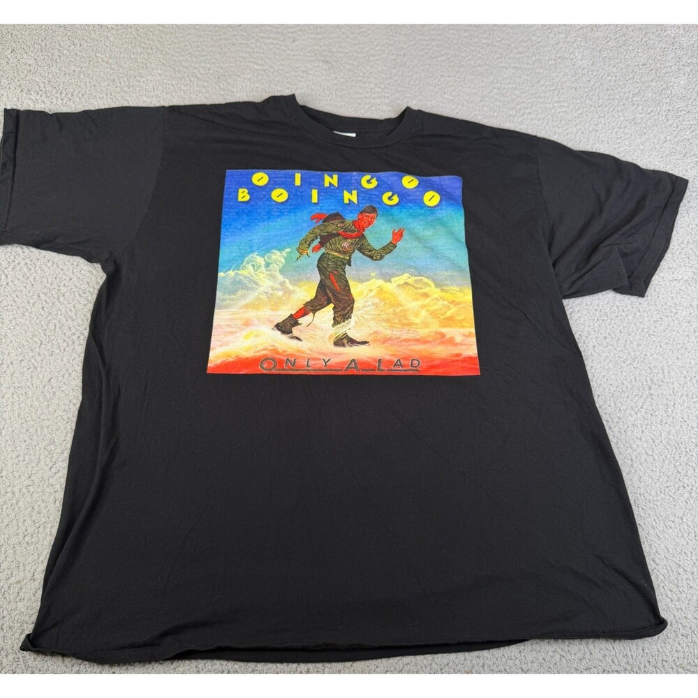 OINGO BOINGO Only A Lad T Shirt Mens 2XL Black Album Art Band SKA New Wave
